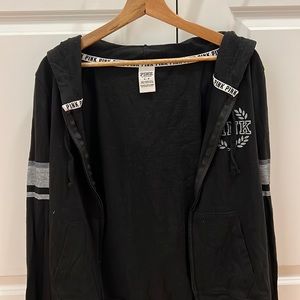 VS PINK College Black Full Zip